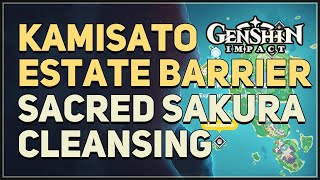 Kamisato Estate Barrier Sacred Sakura Cleansing Ritual Puzzle Genshin Impact [upl. by Ynetsed]