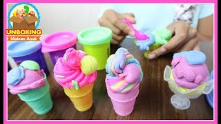 Mainan Anak Play Doh Ice Cream  Play Doh Swirl amp Scoop Ice Cream  How To Make Ice Cream With Toy [upl. by Yadrahc]