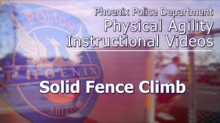 Solid Fence Climb  Police Officer Physical Agility Test POPAT [upl. by Nema]