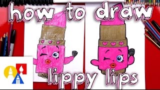 How To Draw Lippy Lips Shopkins [upl. by Stich]