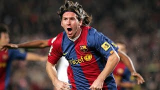 Lionel Messi first Hattrick ● FC Barcelona vs Real Madrid ● 10307 [upl. by Ephram]