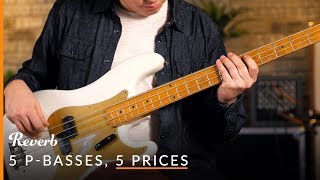 5 Precision Basses 5 Prices Whats the Difference  Reverb [upl. by Eissak]