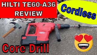 HILTI TE60 A36 Review  Cordless Combi Hammer TE 60A36 SDS MAX Drill [upl. by Neved]