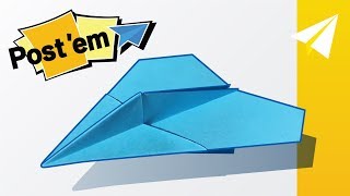 Amazing Sticky Note Paper Airplane How to make the P03 Rival  Mini Paper Airplane [upl. by Ambrogio751]