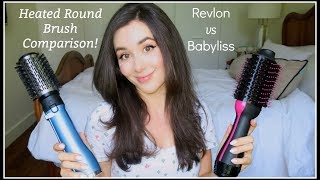 HEATED ROUND BRUSH COMPARISON  REVLON vs BABYLISS [upl. by Rianon]