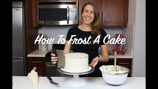 How To Frost A Cake  A Beginners Guide  CHELSWEETS [upl. by Sallie932]