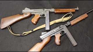 AutoOrdnance SemiAuto Thompson vs Original M1A1 SMG [upl. by Nnaj]