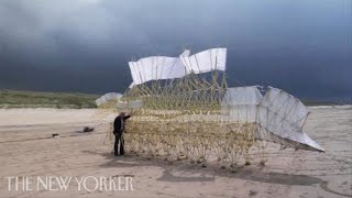 Theo Jansen’s WindPowered Sculptures  The New Yorker [upl. by Ablasor]