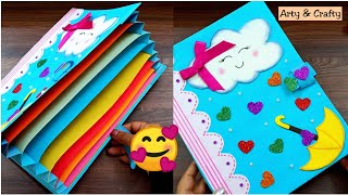 How to make File Folder How to make Handmade Folder  Folder File Decoration idea  Book Decoration [upl. by Keon]