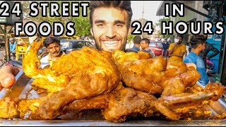 Eating 24 INDIAN STREET FOOD DISHES in 24 HOURS [upl. by Lisbeth]