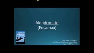 How to pronounce alendronate Fosamax Memorizing Pharmacology Flashcard [upl. by Faria]