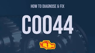 How to Diagnose and Fix C0044 Engine Code  OBD II Trouble Code Explain [upl. by Kohcztiy]