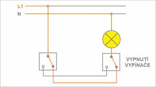 Zapojení schodišťového vypínače č6 schéma [upl. by Marquez842]