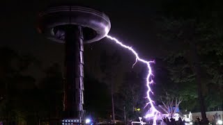 3 Million Volt Test at Teslas Wardenclyffe Tower [upl. by Eimiaj248]