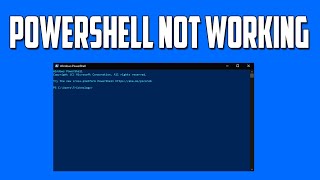 How To Fix PowerShell Has Stopped Working or Not Opening In Windows 10 [upl. by Culver]