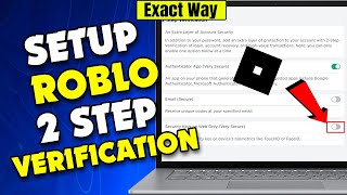 How To Add 2Step Verification Roblox 2025 UPDATED [upl. by Eillat]