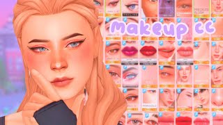 my must have makeup cc for the sims 4💖  sims 4 custom content [upl. by Eecram]