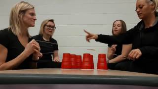 Cup stacking team building exercise [upl. by Ardnikal]