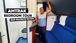 Amtrak Bedroom Tour On A Superliner Our Favorite Sleeper Car Room [upl. by Annaillil]