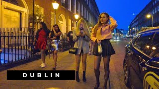 Dublin Ireland Nightlife After 10pm Walking Tour 4K 60fps [upl. by Vasyuta]