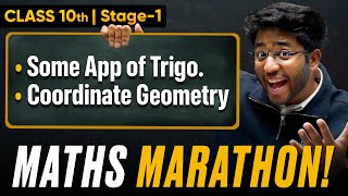 Class 10th Maths Maha Marathon  Some App of Trigonometry amp Coord Geometry 🔥  Shobhit Nirwan [upl. by Adnilym]