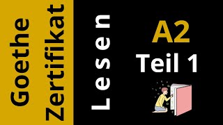 Goethe Zertifikat A2 Lesen Teil 1 German Reading Exam Part 1 [upl. by Gibson924]