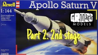 Revell 1144 Saturn V rocket Part 2 Second stage [upl. by Ahsitauq]