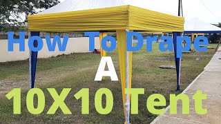 How To Decorate An Elegant 10x10 Tent Glam Design [upl. by Einahpats]