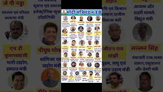 India GK BJP मंत्रिमंडल नाम की सूची 2024 Mantry Mandal Name List 2024 [upl. by Thamora]