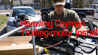 HASWING CAYMAN Trolling MotorInstall [upl. by Mungovan]