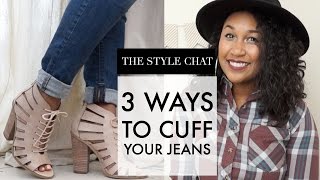 HOW TO CUFF YOUR JEANS FOR ANKLE BOOTS  STYLE CHAT FRIDAY [upl. by Castara]