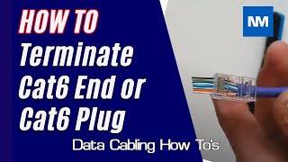 How to Terminate a Cat 6 end or Cat 6 Plug Cat6 termination colour code [upl. by Raskin]