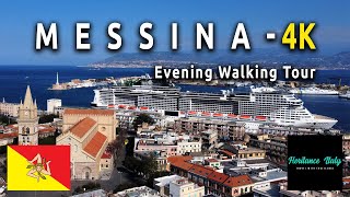 Messina  Sicily Italy  4K Virtual Walking Tour around the City  italy [upl. by Tapes]