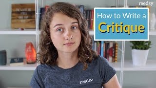 How to Write a Writing Critique [upl. by Malin949]