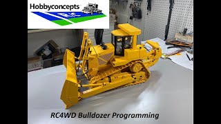 114 RC Hydraulic Bulldozer Earth Dozer DXR2 RC4WD  Unboxing Setup and Programming [upl. by Ermey]