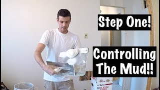 HOW TO USE A HAWK AND TROWELDRYWALL [upl. by Nnybor100]