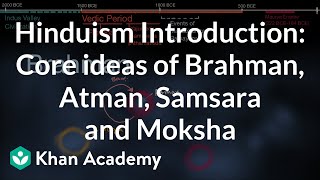 Hinduism Introduction Core ideas of Brahman Atman Samsara and Moksha  History  Khan Academy [upl. by Glory]