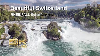 Rheinfall bei Schaffhausen Switzerland by Drone 4K [upl. by Eelynnhoj]