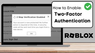 How To Add 2FA to Roblox  Enable 2 step Verification  Full Guide [upl. by Hyps296]