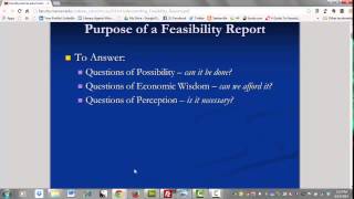 Intro to Feasibility Reports [upl. by Fidele]