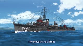 Harekaze Vs Musashi  Haifuri High School Fleet ハイスクール・フリート [upl. by Liam350]