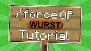 Minecraft  Howto Force OP on 18x with the Wurst Hacked Client  WiZARD HAX [upl. by Nnagrom]