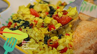 Tofu Scramble Vegan Egg Alternative  PlantBased amp More [upl. by Asilav]