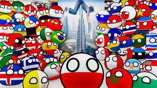 More Countryballs School  Drawing Burj Khalifa [upl. by Wehttam]