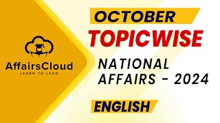 October 2024  National Affairs  English  AffairsCloud [upl. by Daphna]