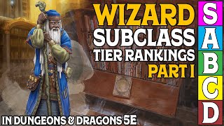 Wizard Subclass Tier Ranking Part 1 In Dungeons and Dragons 5e [upl. by Burty263]