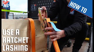 How to use a Ratchet Lashing  SafetyLiftinGear [upl. by Nnylyar]