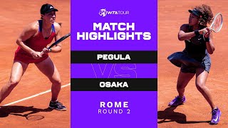 Jessica Pegula vs Naomi Osaka  2021 Rome Round 2  WTA Match Highlights [upl. by Karla793]