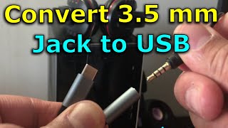 Convert 35 mm jack to USB for Speakers amp Microphone [upl. by Shipman]