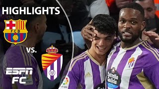 Barcelona vs Real Valladolid  LaLiga Highlights  ESPN FC [upl. by Rizzo]